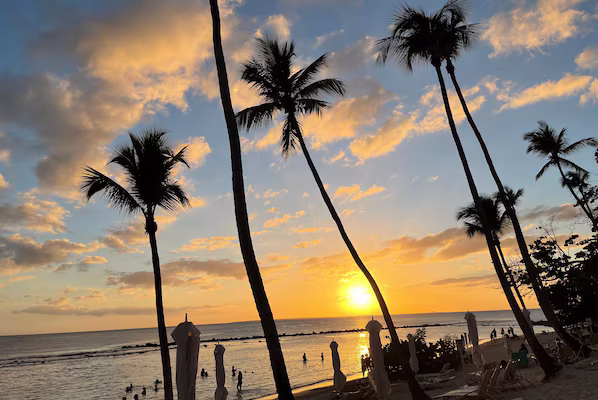 Playa Minitas near Secrets La Romana Resort & Spa with white sand beach and crystal-clear Caribbean waters