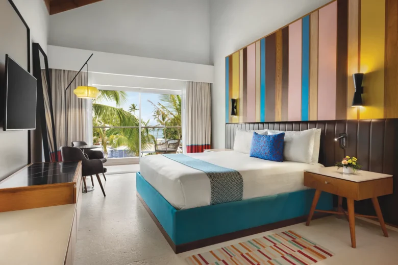 Preferred Club Ocean View king room with private balcony at Secrets La Romana Resort & Spa.