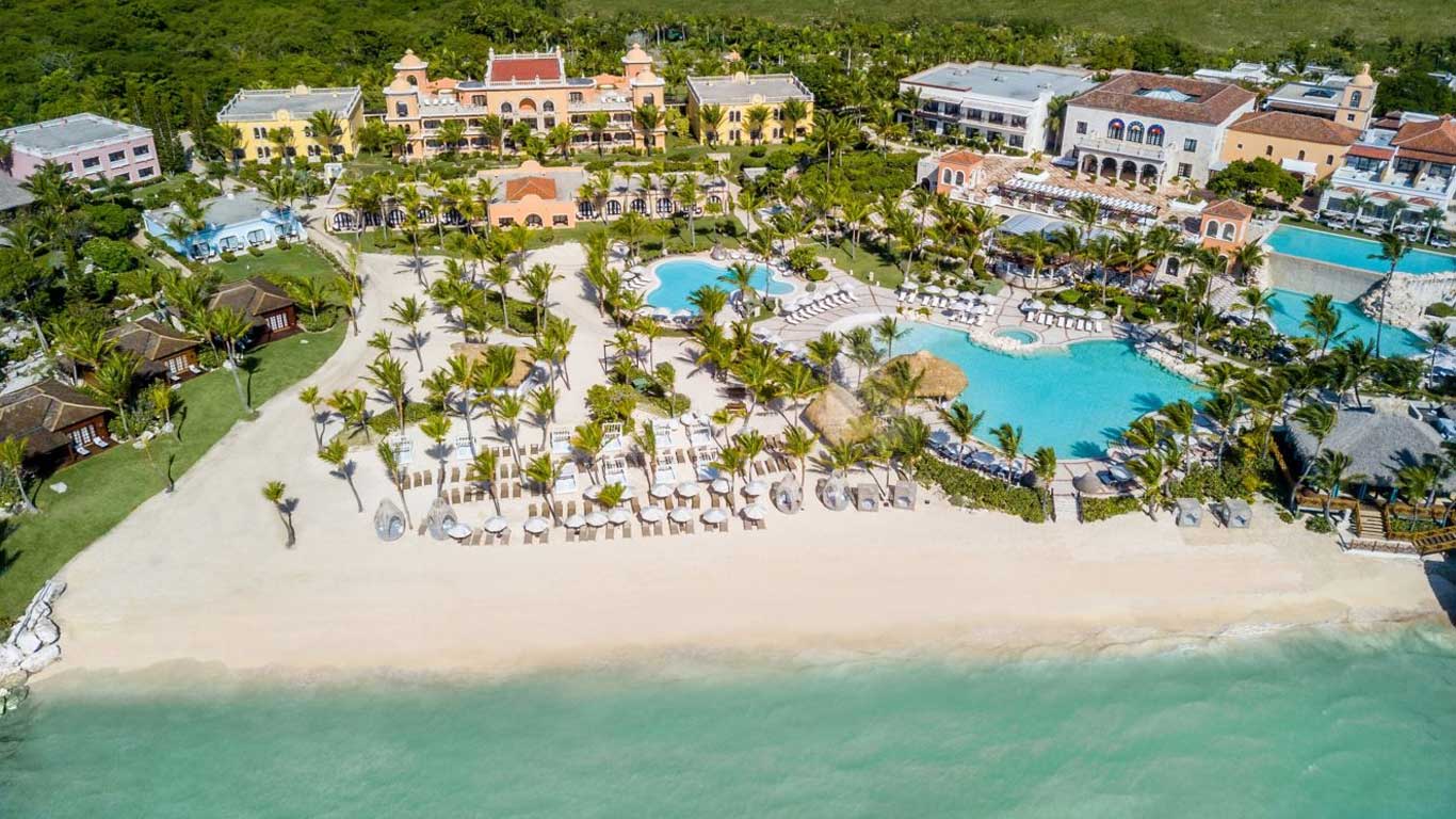 Sanctuary Cap Cana luxury adults-only beachfront resort with tropical pools and upscale architecture in Cap Cana.